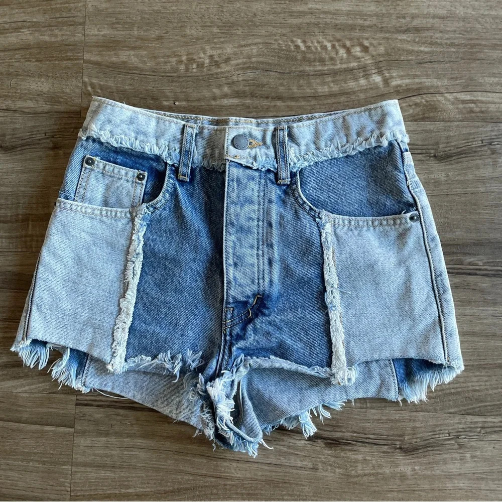 Carmar patchwork denim  shorts Sz 25